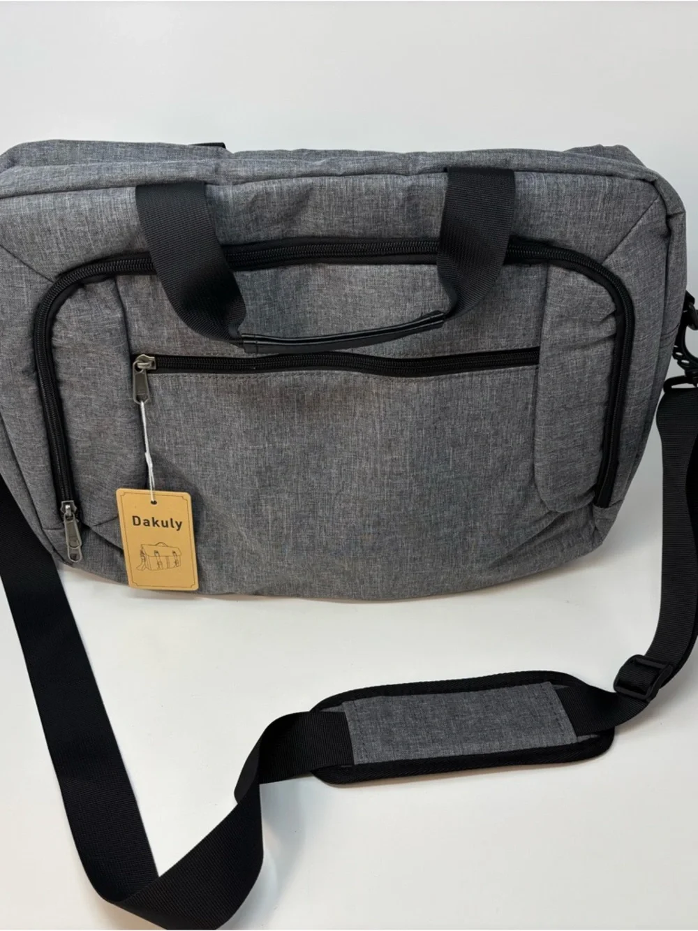 Gray Laptop Messenger Bag for Men